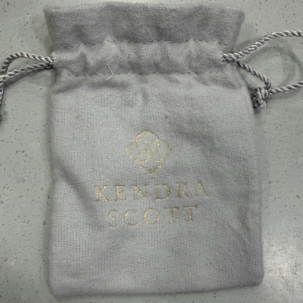 Kendra Scott Gold Frame Mother of Pearl Drop Earrings - Picture 4 of 4